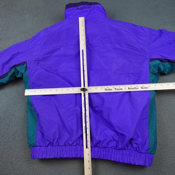 Vintage Columbia Jacket Mens Large Purple Teal Bugaboo Fleece Lined Nylon 90s - Picture 13 of 15